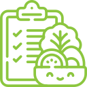 food heating in microwave icon representing that Meal Village's premade dishes can be enjoyed after just 2 minutes of heating